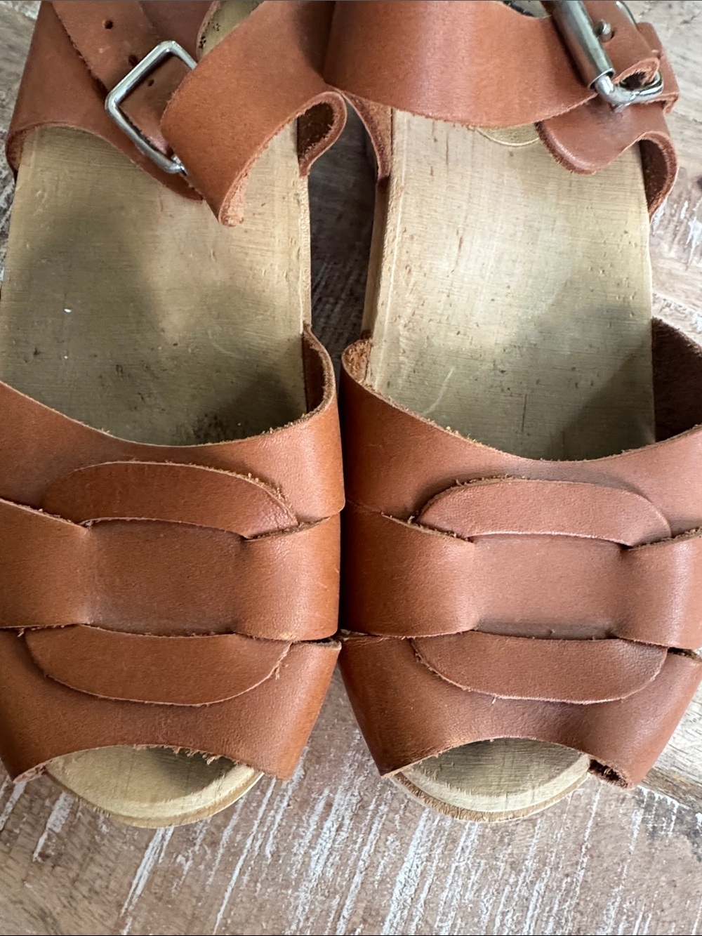 Free People Lottas Leather Clogs Size 39 - Picture 6 of 8